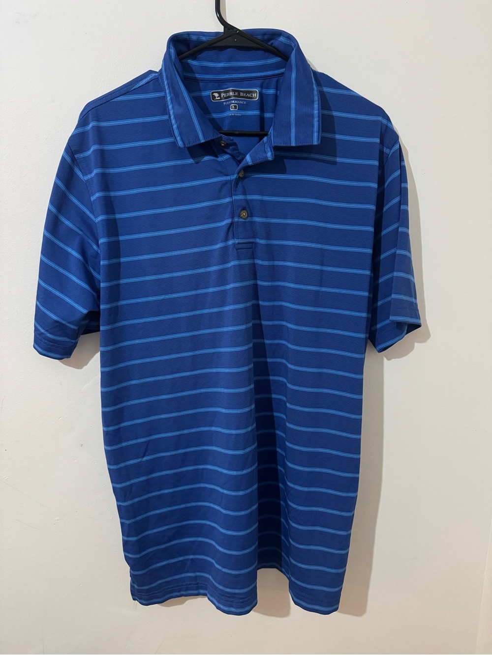 Pebble Beach Royal Blue Striped Polo